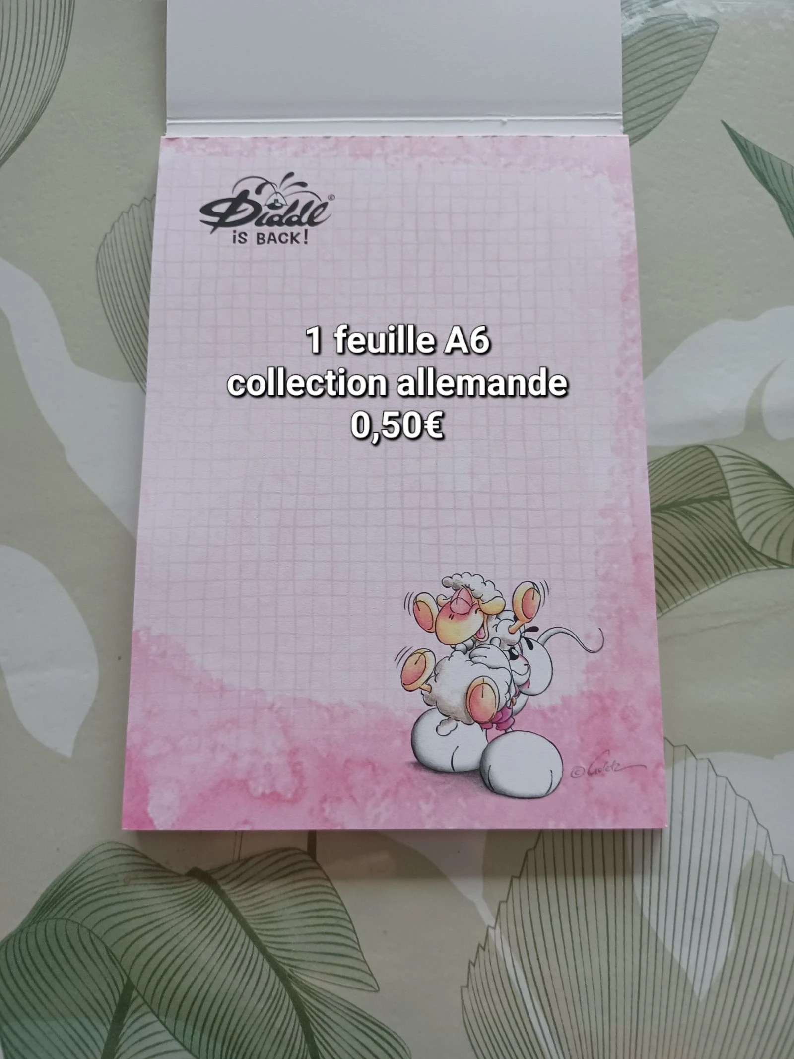 1 feuille diddl  de la collection allemande 